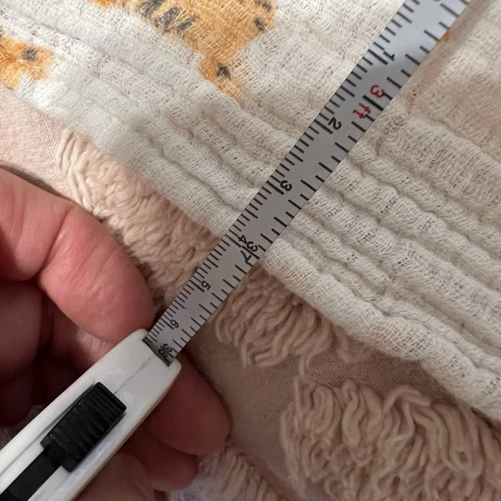 Aden + Anais Essentials Tiger Print Cotton Muslin Swaddle Blanket White Orange